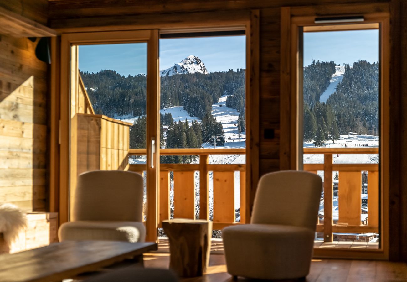 Appartement à Les Gets - Duplex avec jacuzzi, vue dégagée et proche centre