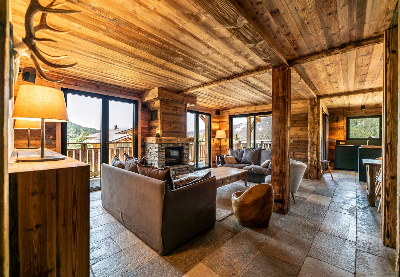 Villa in Les Gets - Schitterend chalet naast de skipistes en het meer, met panoramisch uitzicht